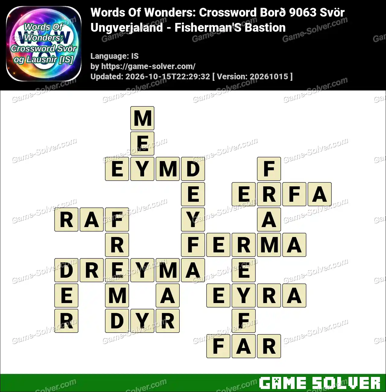 Words Of Wonders: Crossword Borð 9063 Svör – Ungverjaland – Fisherman’S Bastion